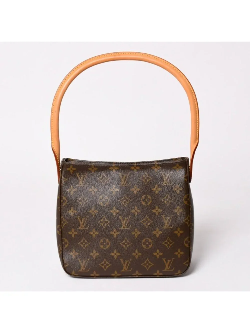 Louis Vuitton Looping MM Bag Monogram Leather Brown Gold